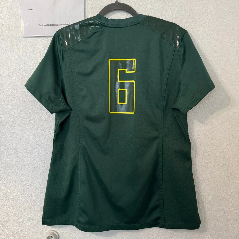 VTG Nike NCAA Oregon Ducks Football Jersey‎ #6 Womens XL Green Blokecore